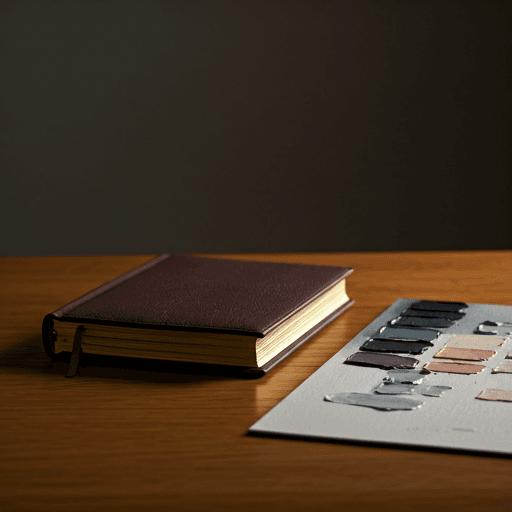 Mockup do manuscrito e tela expressionista artesanal